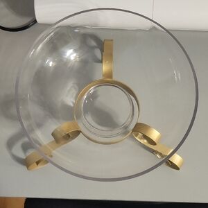 Elegant Gold and Clear Glass Bowl